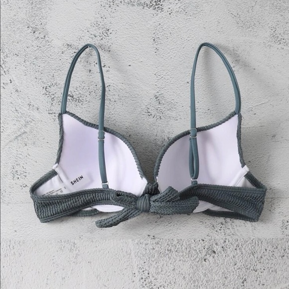 tie back blue bikini top - Picture 2 of 2